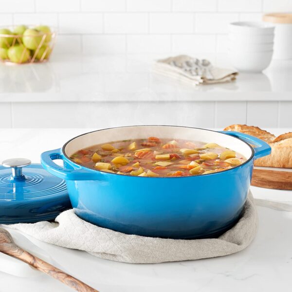 AmazonBasics Enameled Heavy Duty Cast Iron Dutch Oven