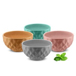 URBAN CHEF Ceramic Bowls, 500 ML Prism Ceramic Handcrafted Shine Multicolor (Assorted), Microwave Bowl Sets, Kitchen Accessories Items, Serving Bowl, Gift for Friends, Diwali Gift, Birthday